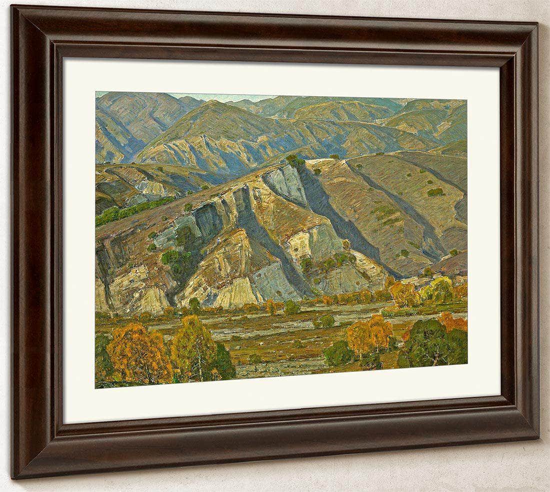 At The Base Of The Mountains By William Wendt Fine Art Print