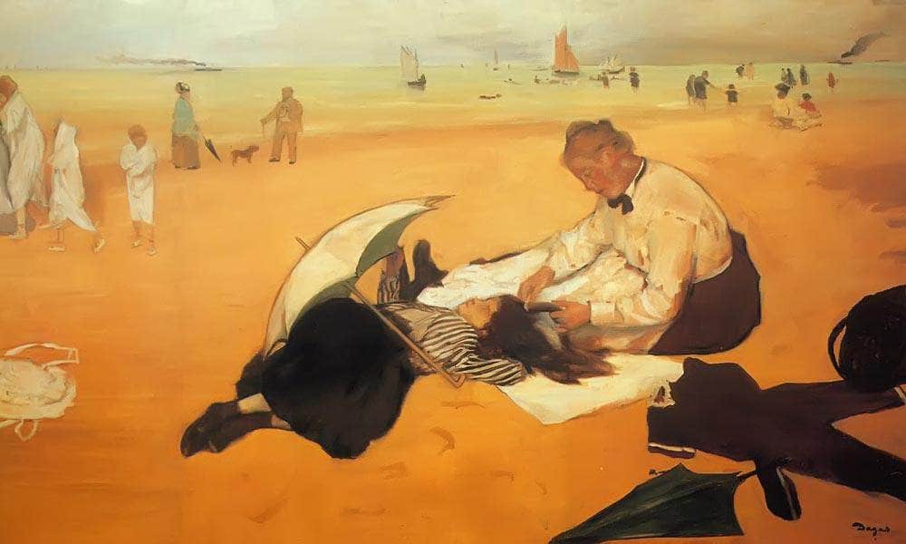 At The Beach By Edgar Degas Fine Art Print
