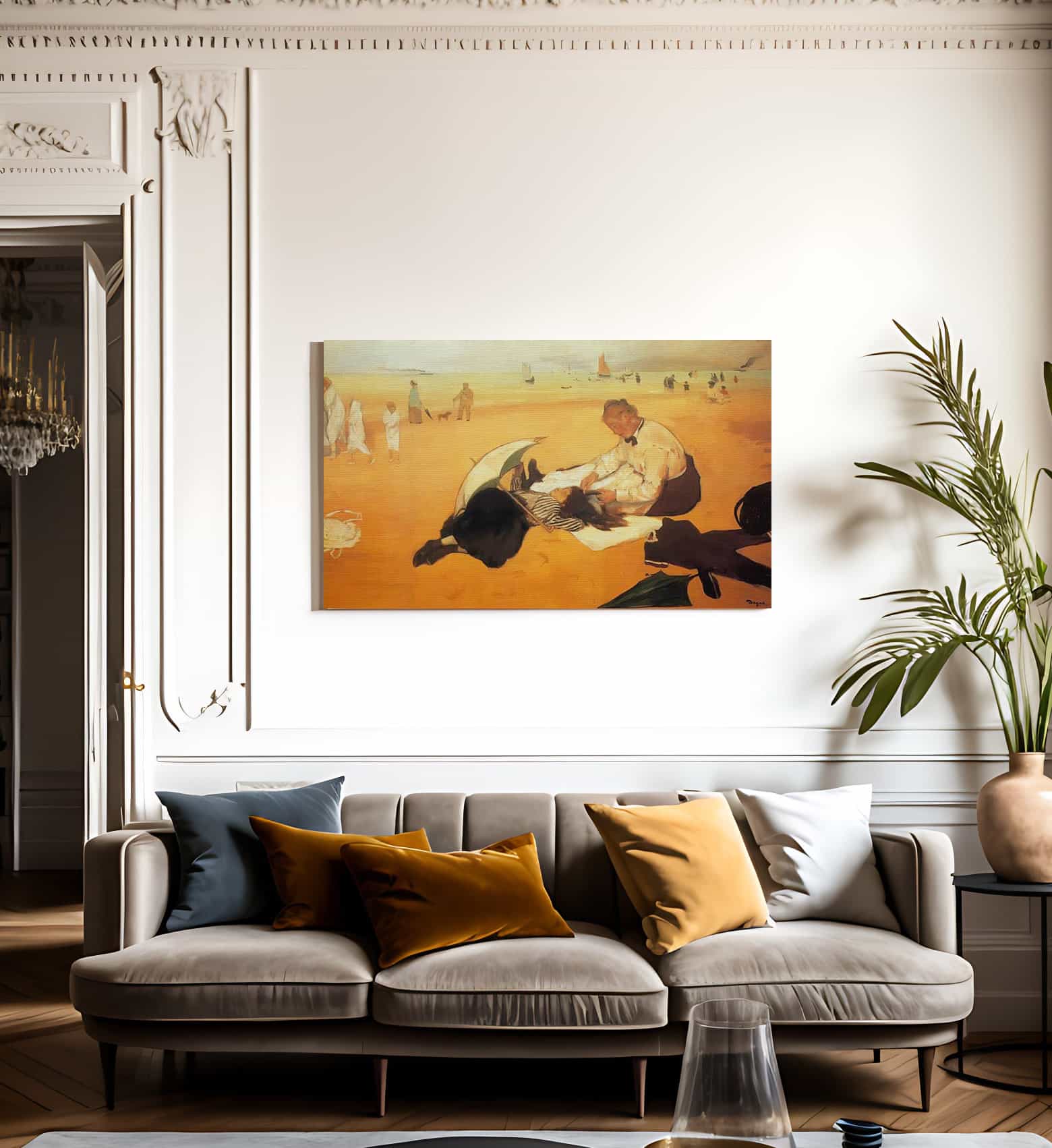 At The Beach By Edgar Degas Fine Art Print