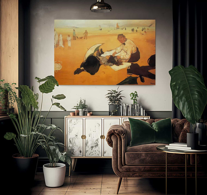 At The Beach By Edgar Degas Fine Art Print