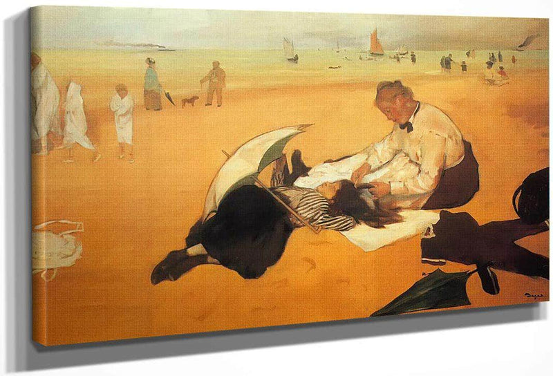 At The Beach By Edgar Degas Fine Art Print