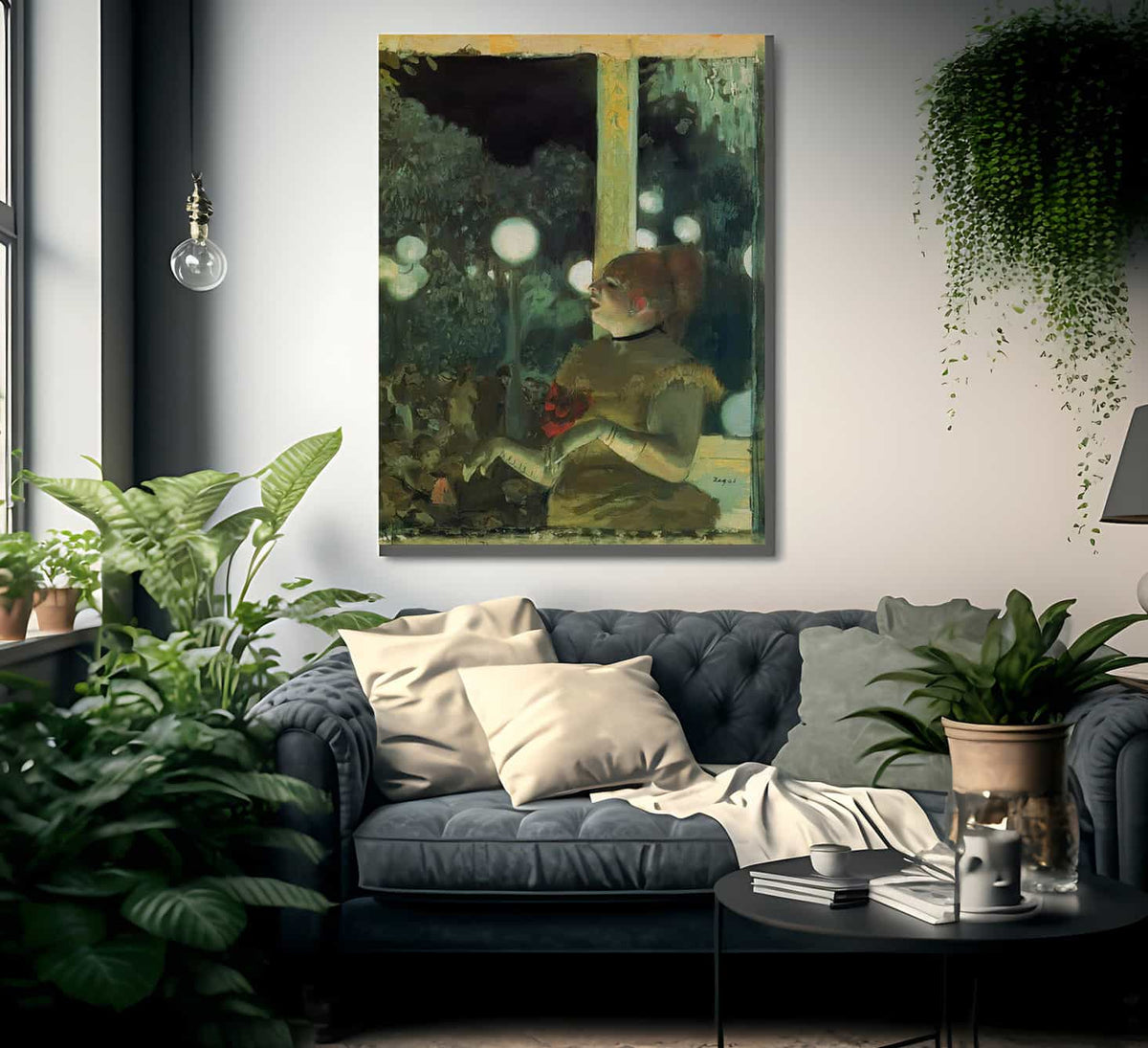 At The Cafe Concert By Edgar Degas Fine Art Print