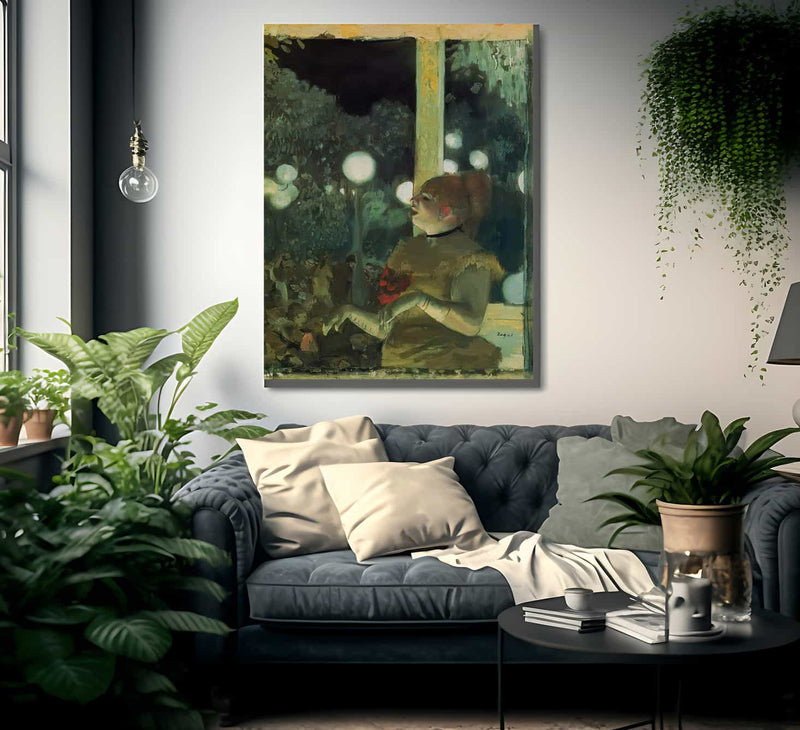 At The Cafe Concert By Edgar Degas Fine Art Print