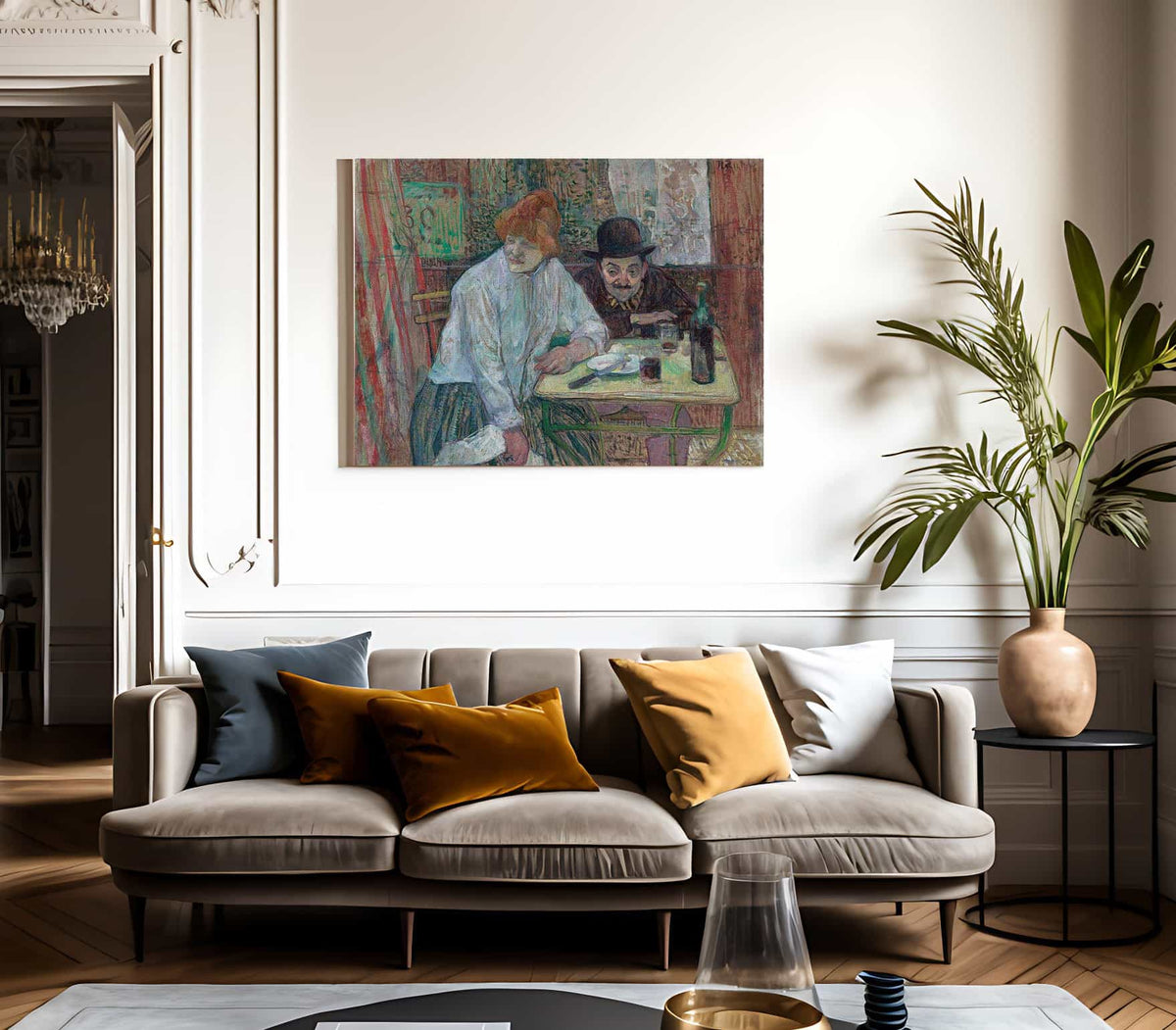 At The Cafe La Mie By Henri De Lautrec Toulouse Fine Art Print