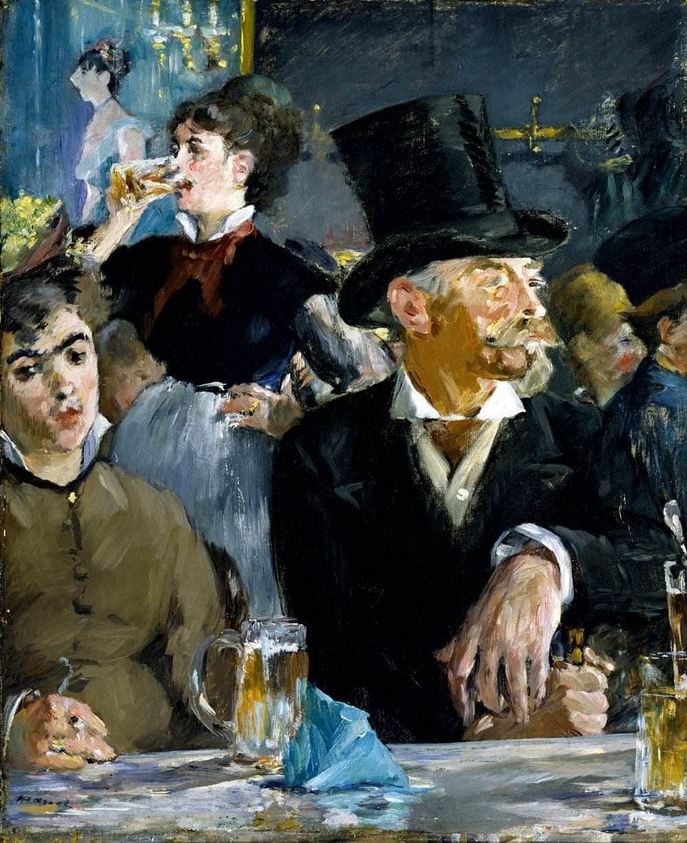 At The Cafe Painting Edouard Manet Canvas Art Fine Art Print