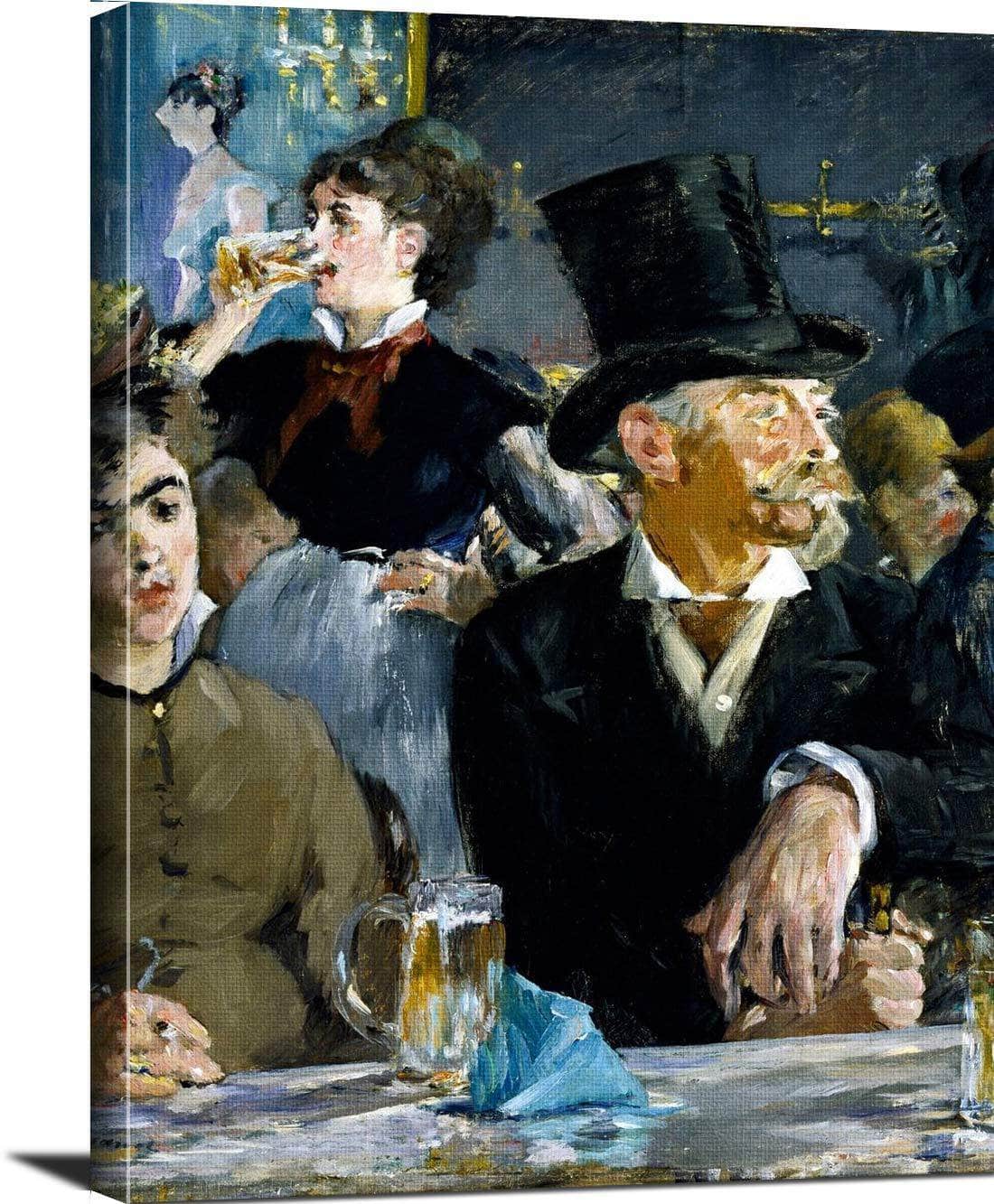 At The Cafe Painting Edouard Manet Canvas Art Fine Art Print