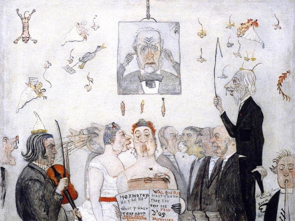 At The Conservatory By James Ensor Fine Art Print