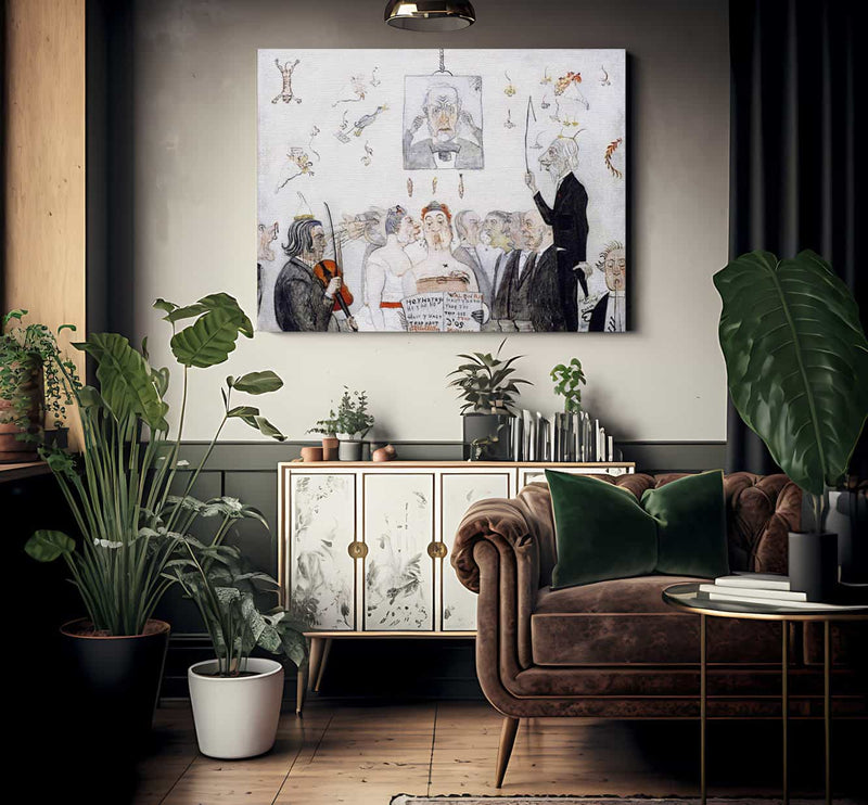 At The Conservatory By James Ensor Fine Art Print