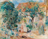 At The Garden In Brittany Painting Auguste Renoir Canvas Art Fine Art Print
