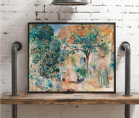 At The Garden In Brittany Painting Auguste Renoir Canvas Art Fine Art Print