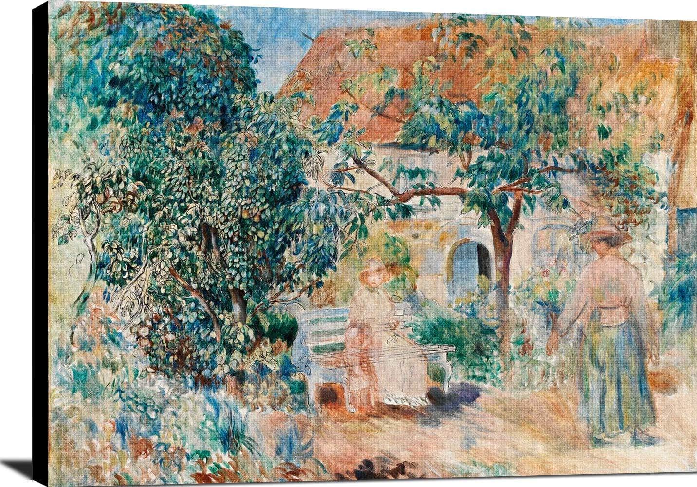 At The Garden In Brittany Painting Auguste Renoir Canvas Art Fine Art Print