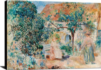 At The Garden In Brittany Painting Auguste Renoir Canvas Art Fine Art Print