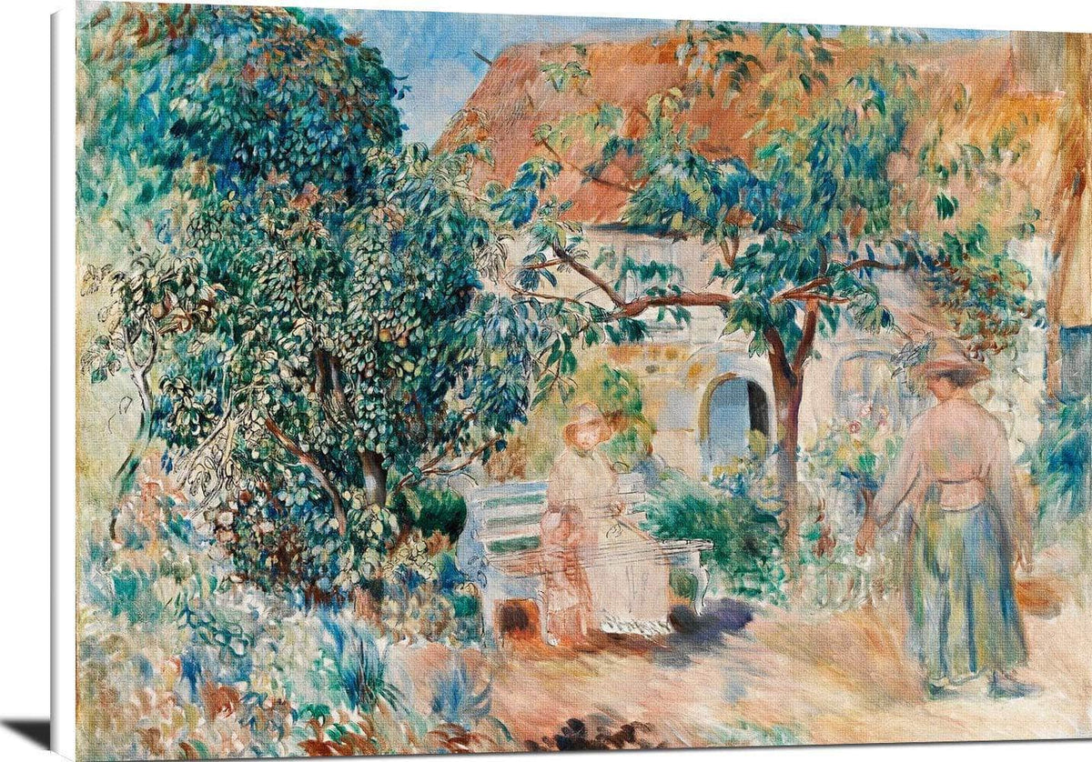 At The Garden In Brittany Painting Auguste Renoir Canvas Art Fine Art Print