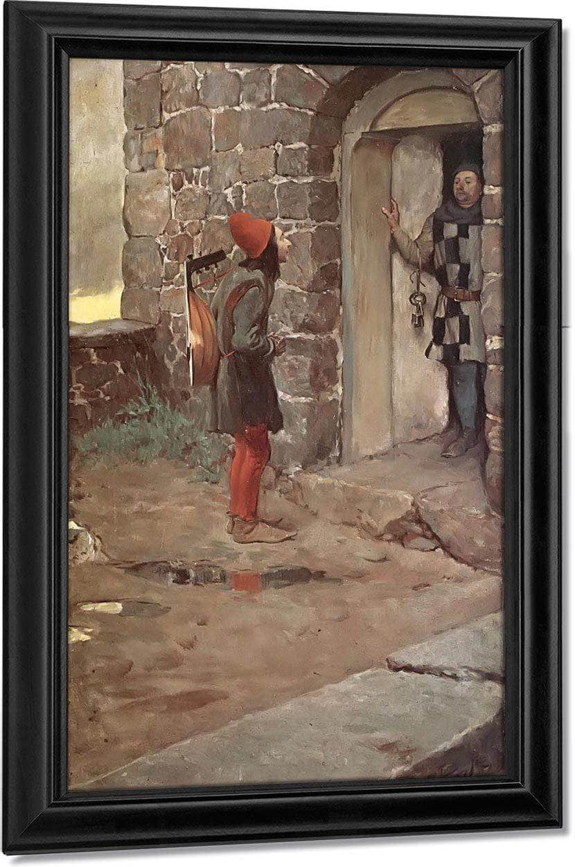 At The Gate Of Castle By Howard Pyle Fine Art Print