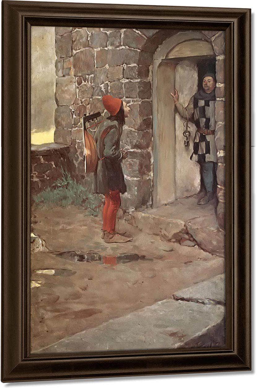 At The Gate Of Castle By Howard Pyle Fine Art Print