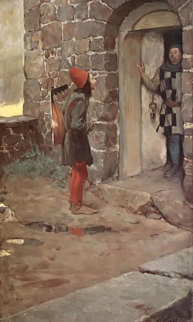 At The Gate Of Castle By Howard Pyle Fine Art Print