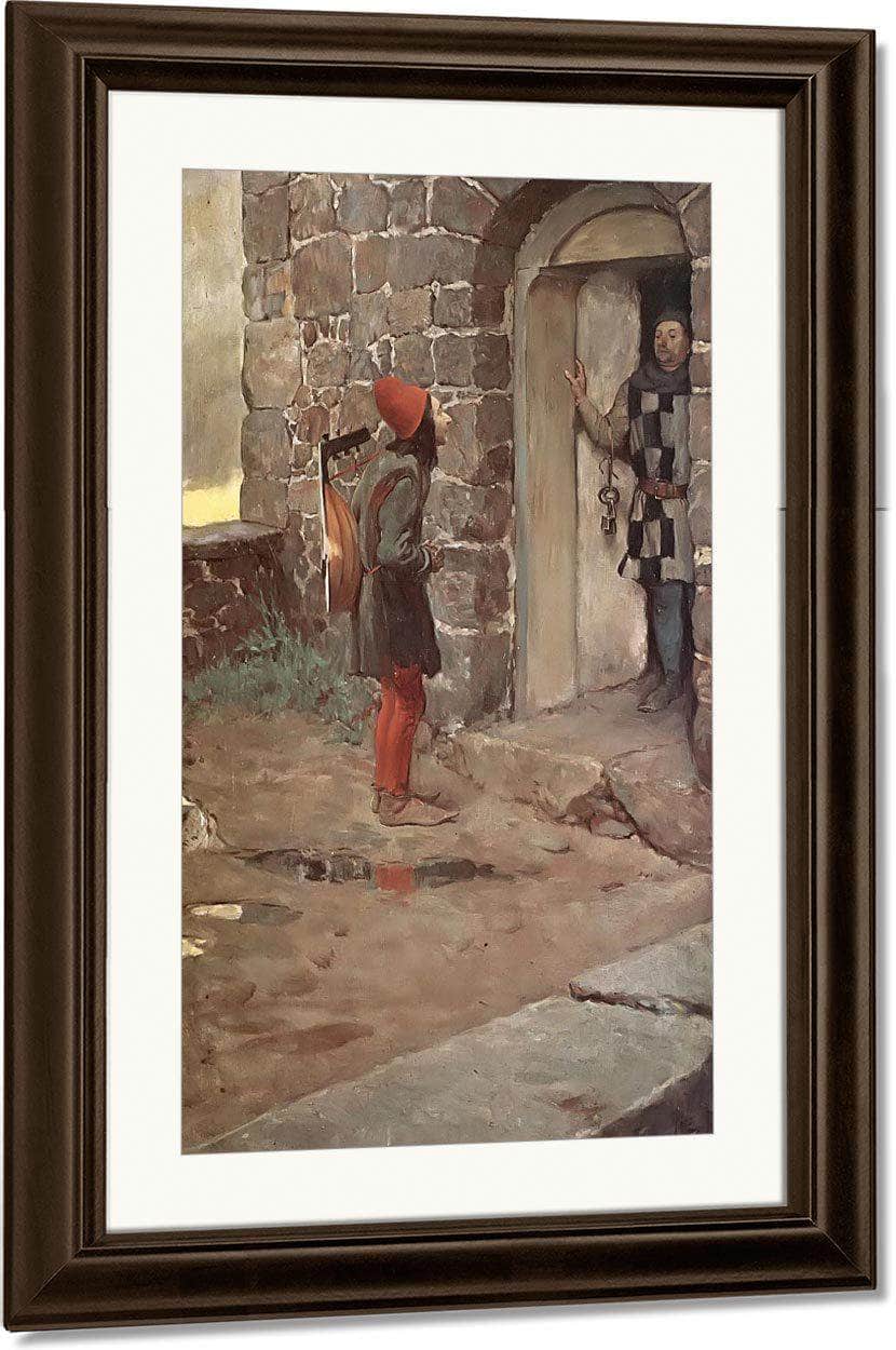At The Gate Of Castle By Howard Pyle Fine Art Print