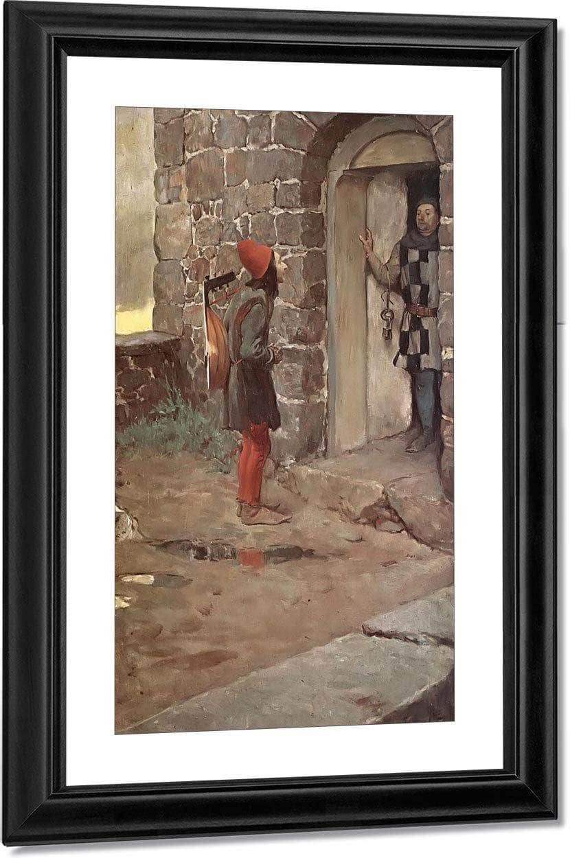 At The Gate Of Castle By Howard Pyle Fine Art Print