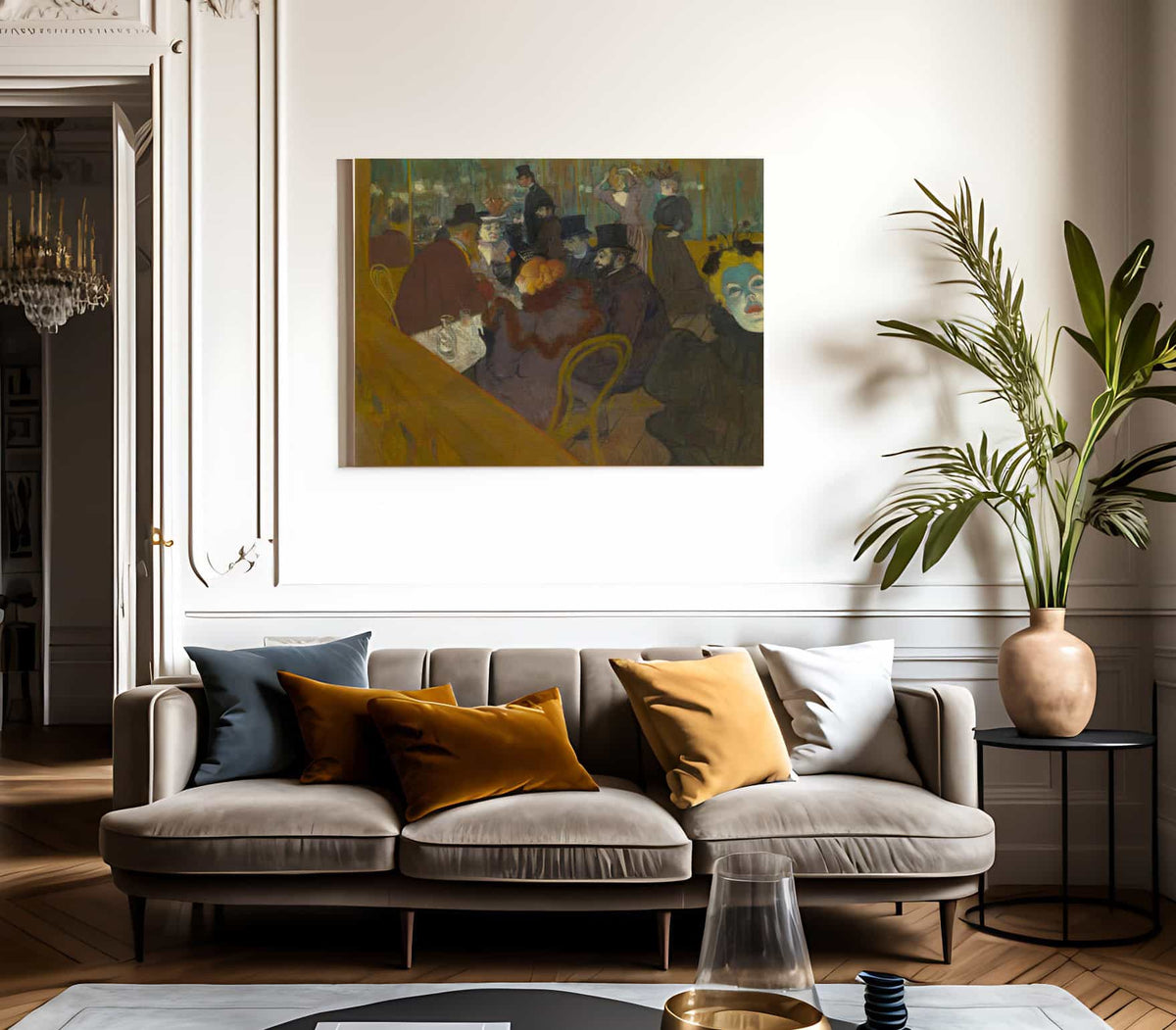 At The Moulin Rouge 1895 By Henri De Toulouse Lautrec Fine Art Print