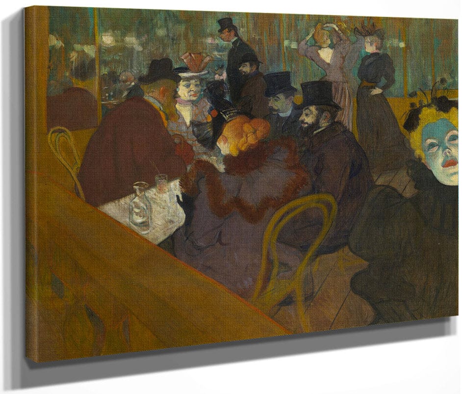 At The Moulin Rouge 1895 By Henri De Toulouse Lautrec Fine Art Print