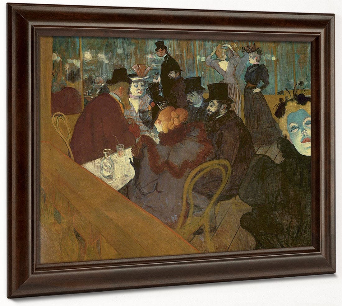 At The Moulin Rouge By Henri De Lautrec Toulouse Fine Art Print