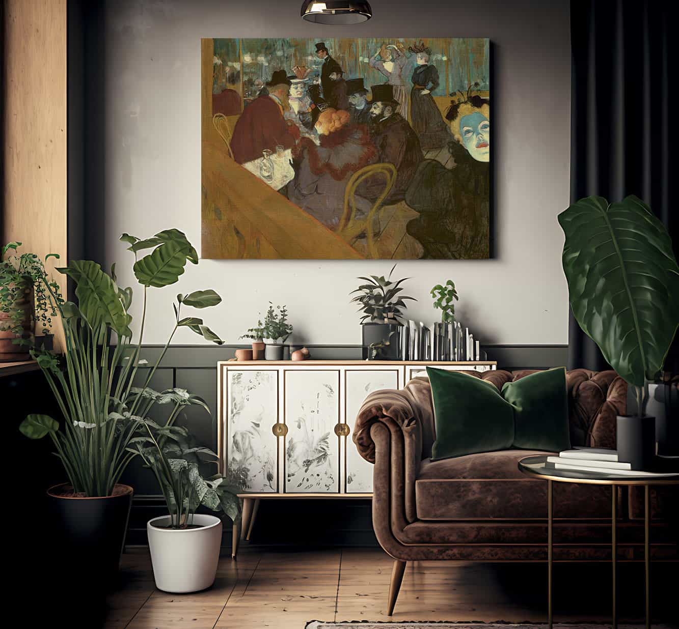 At The Moulin Rouge By Henri De Lautrec Toulouse Fine Art Print