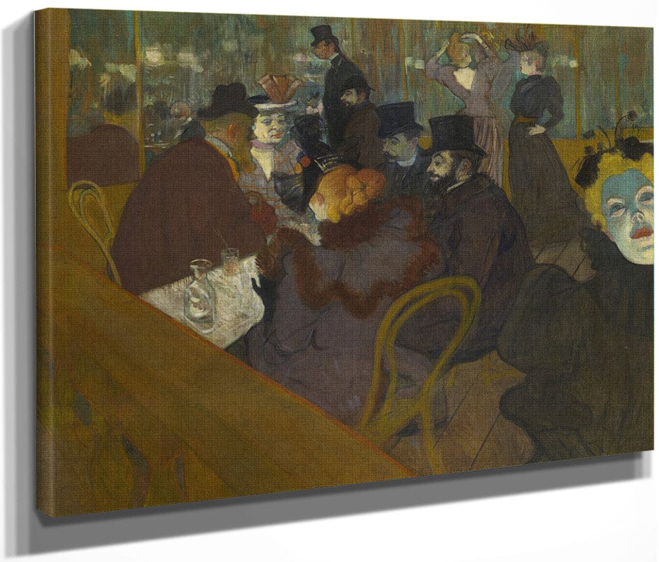 At The Moulin Rouge By Henri Marie Raymond De Toulouse Lautrec Monfa Fine Art Print