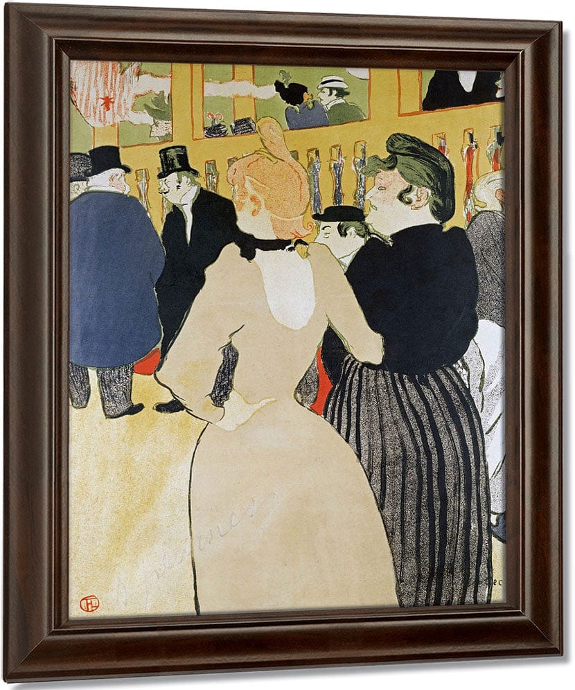 At The Moulin Rouge. La Gouloue And Her Sister By Henri Marie Raymond De Toulouse Lautrec Monfa Fine Art Print