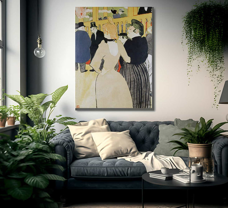 At The Moulin Rouge. La Gouloue And Her Sister By Henri Marie Raymond De Toulouse Lautrec Monfa Fine Art Print