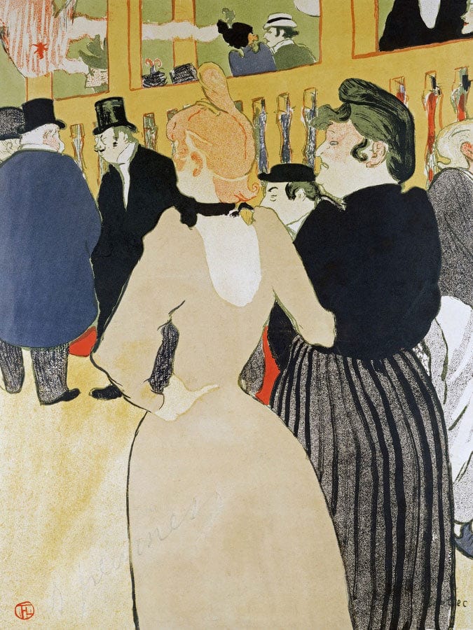 At The Moulin Rouge. La Gouloue And Her Sister By Henri Marie Raymond De Toulouse Lautrec Monfa Fine Art Print