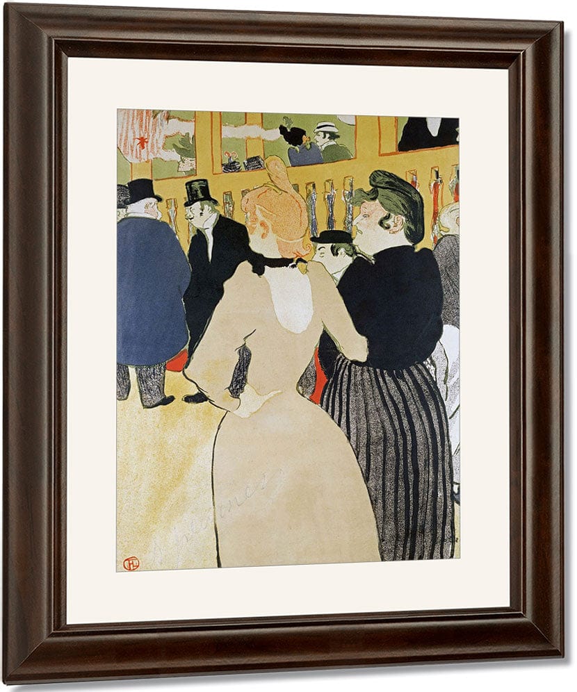 At The Moulin Rouge. La Gouloue And Her Sister By Henri Marie Raymond De Toulouse Lautrec Monfa Fine Art Print