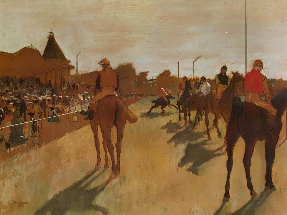At The Race Course By Edgar Degas Fine Art Print