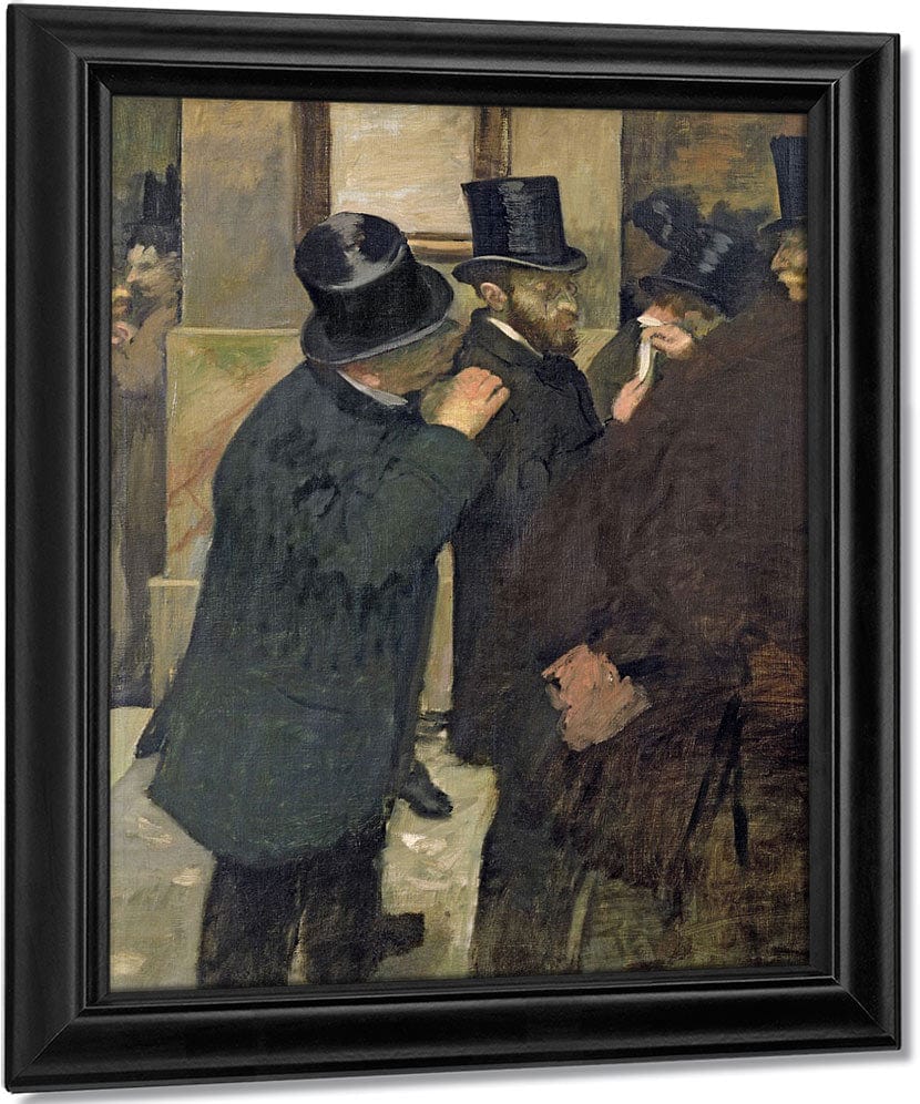 At The Stock Exchange By Edgar Degas Fine Art Print