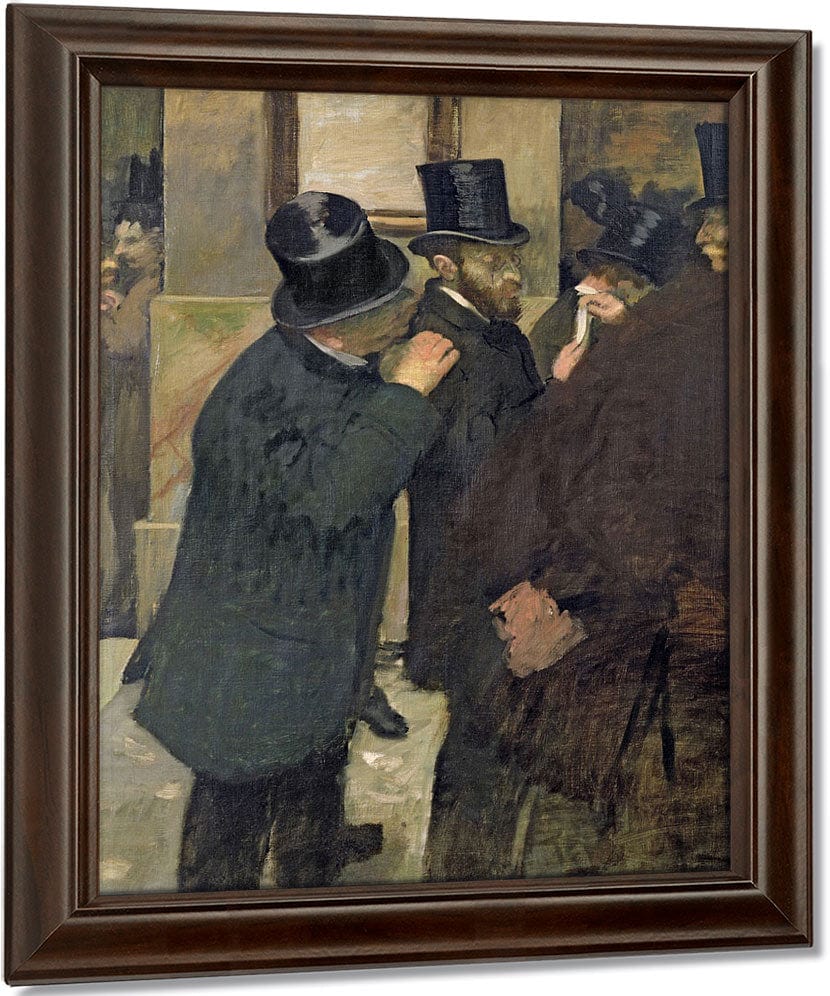 At The Stock Exchange By Edgar Degas Fine Art Print