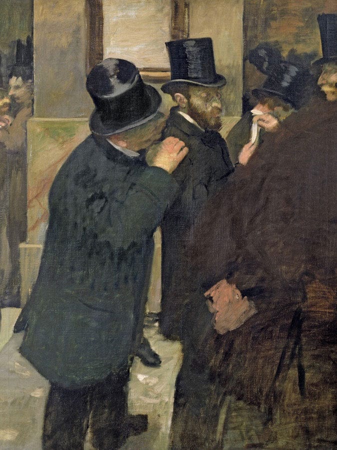 At The Stock Exchange By Edgar Degas Fine Art Print