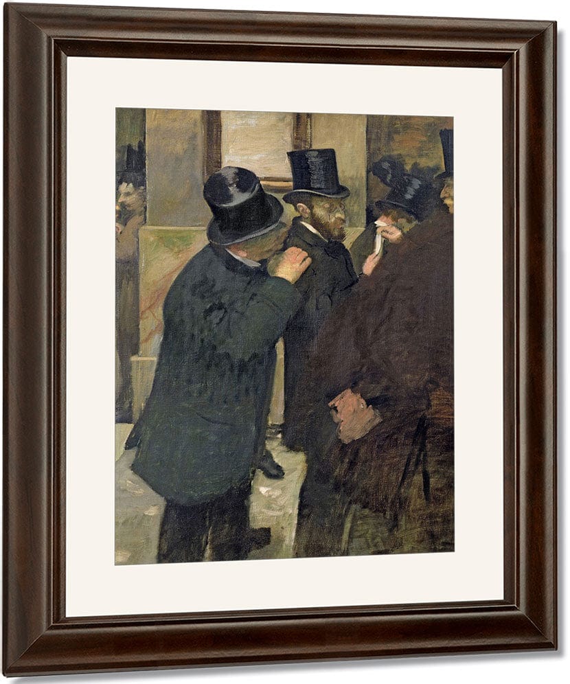 At The Stock Exchange By Edgar Degas Fine Art Print