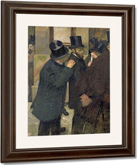 At The Stock Exchange By Edgar Degas Fine Art Print