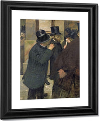 At The Stock Exchange By Edgar Degas Fine Art Print