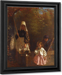 At The Well By John George Brown Fine Art Print