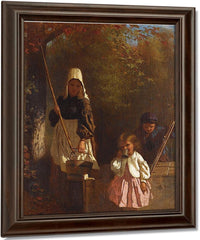 At The Well By John George Brown Fine Art Print