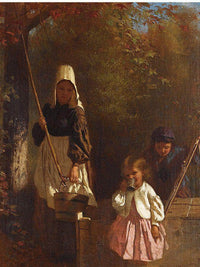 At The Well By John George Brown Fine Art Print