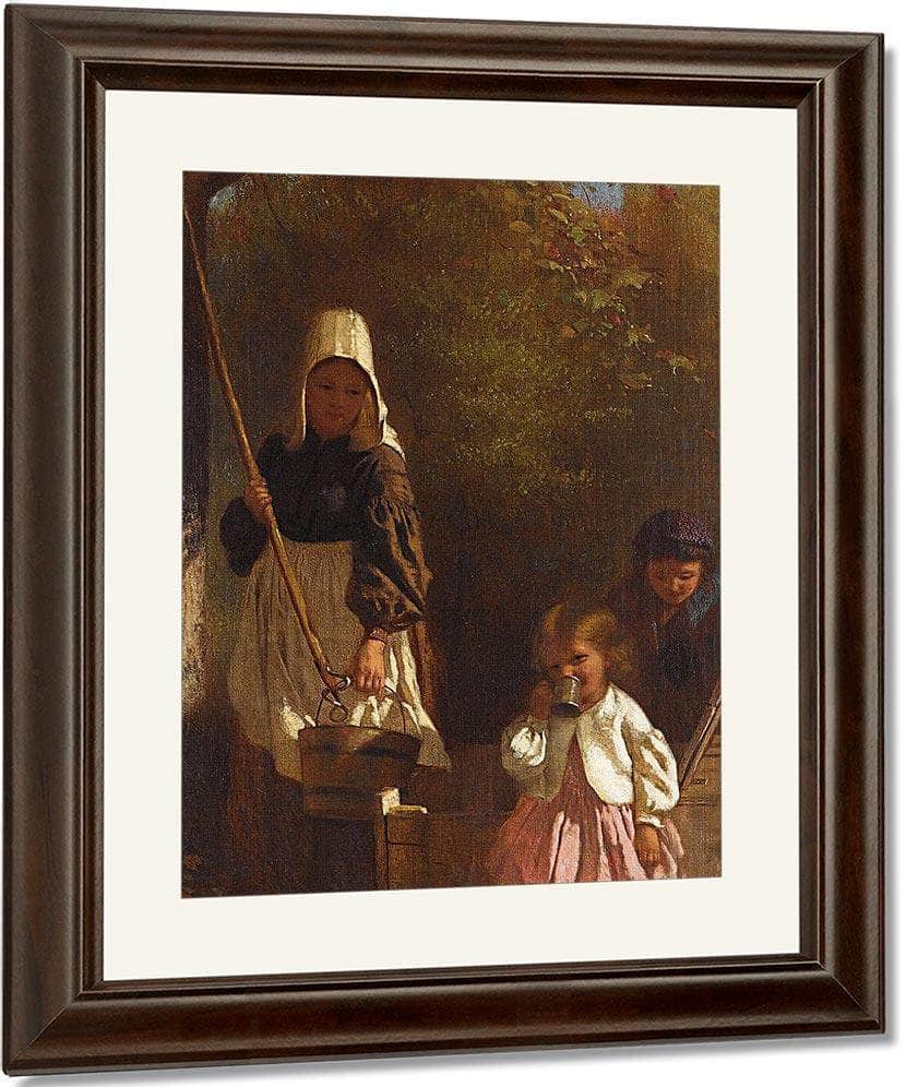 At The Well By John George Brown Fine Art Print