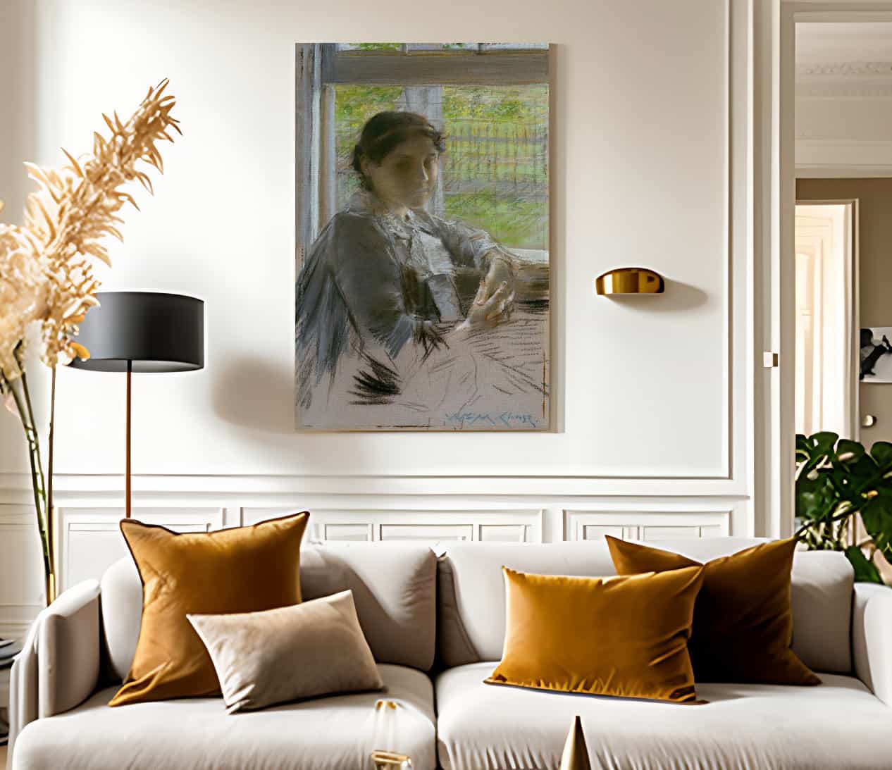 At The Window By Chase William Merritt Fine Art Print