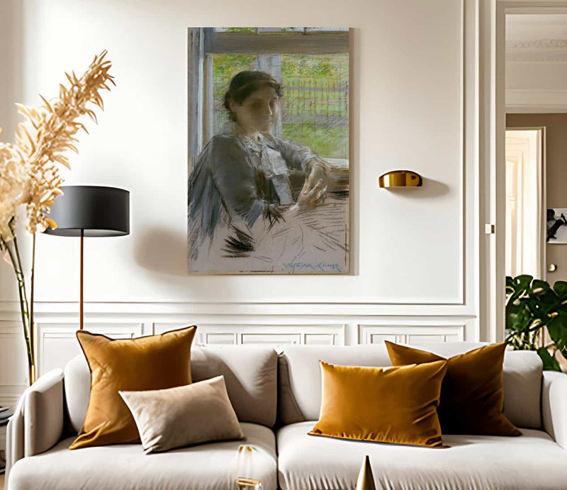 At The Window By Chase William Merritt Fine Art Print