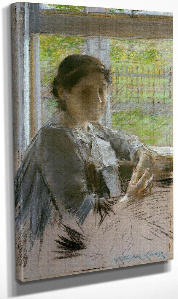 At The Window By Chase William Merritt Fine Art Print