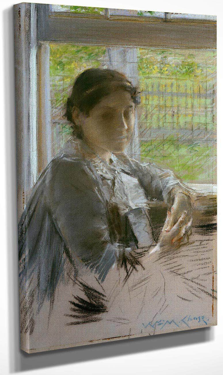 At The Window By Chase William Merritt Fine Art Print