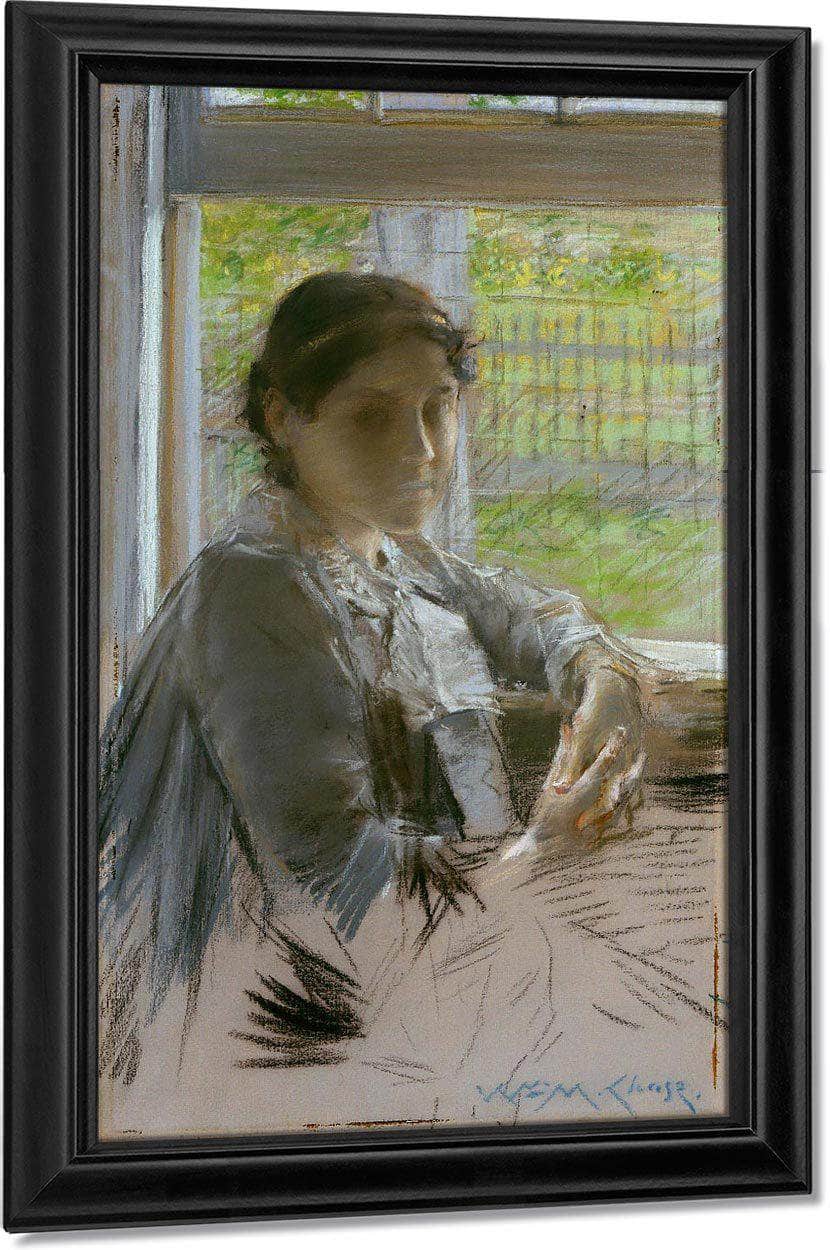At The Window By Chase William Merritt Fine Art Print