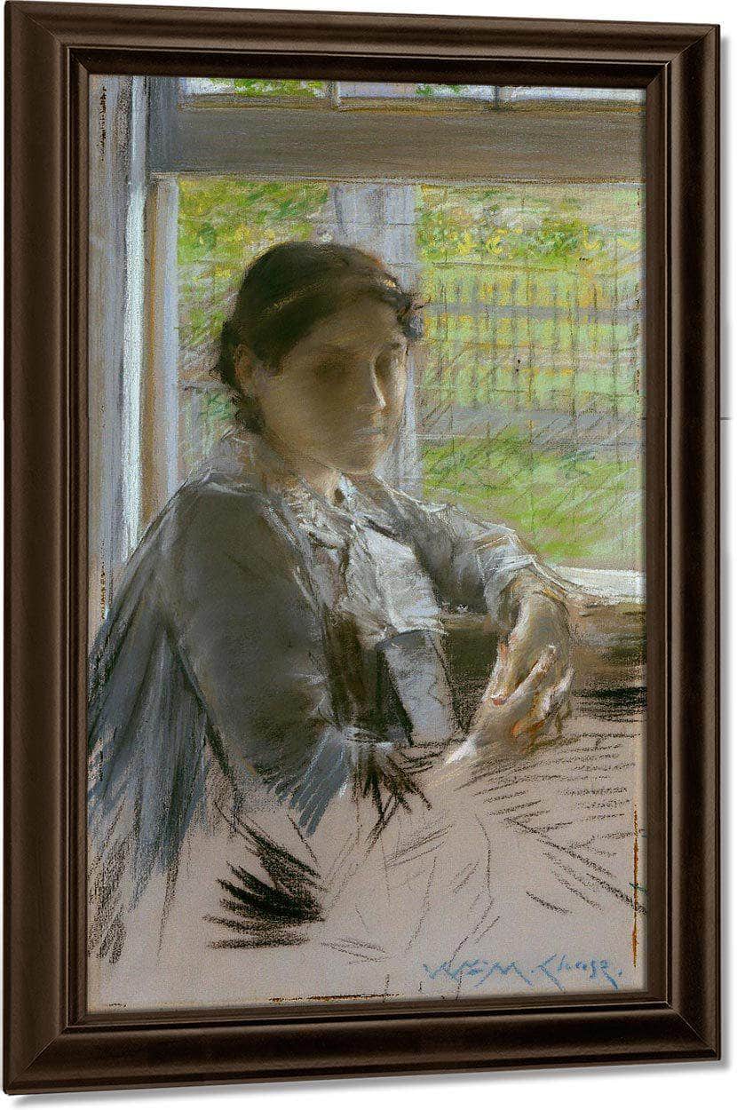 At The Window By Chase William Merritt Fine Art Print
