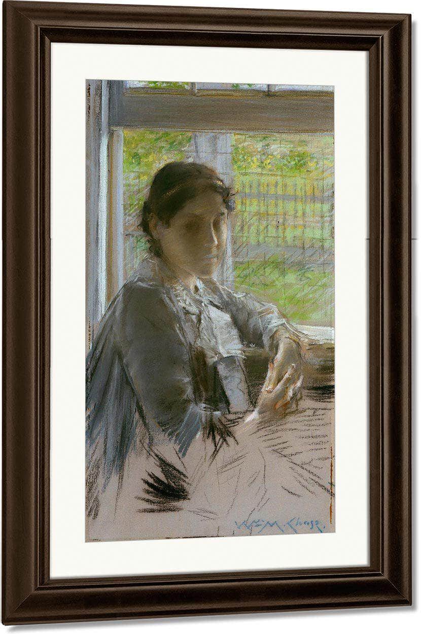 At The Window By Chase William Merritt Fine Art Print