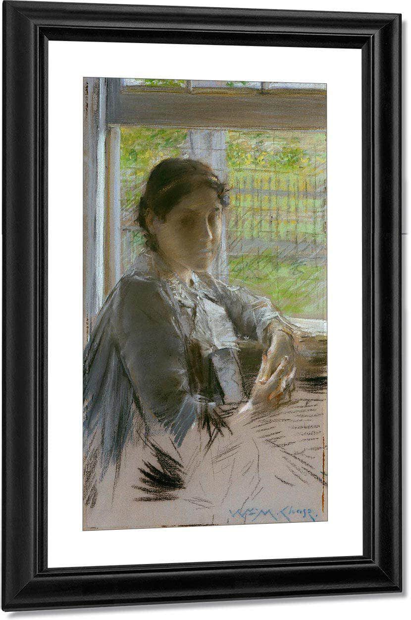 At The Window By Chase William Merritt Fine Art Print